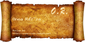 Onea Róza névjegykártya